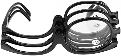 GXMRHWY Женски увеличителни очила за четене с откидными лещи, очила за грим + 1,00 ~ + 4,00