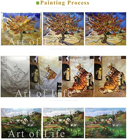$ 80-$ 1500 Ръчно рисувани учители, Художествени академии - 5 Картини с маслени бои Flabellifera Oil Скица Beauty