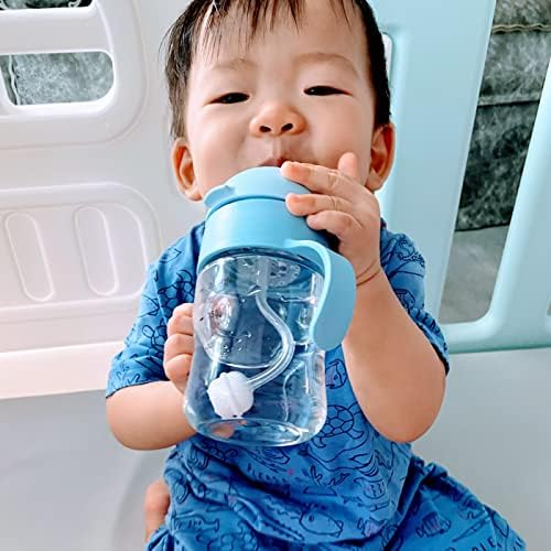 Утяжеленная Слама детска чаша-поильник Evorie Tritan обем 7 мл с дръжки за 6 месеца и по-големи, Комплект Twin (BlueMoon
