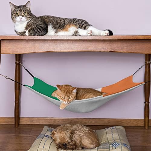 Легло-Хамак за котка с Ирландския Флаг, Окачен Регулируема Платно, Хамак и за Малки Домашни Животни, за куче,