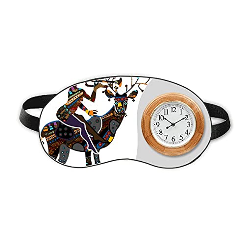 Африкански Жени-Аборигените LadyDeer Greatet Sleep Eye Head Clock Пътна Абажурная На Кутията