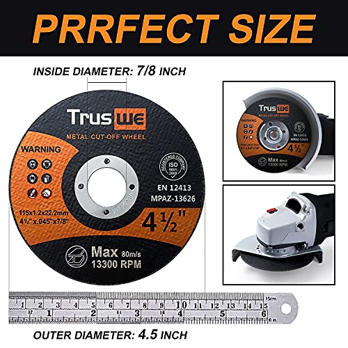 Отрязващи дискове Truswe 52 в опаковката, на 4 1/2 инча, 0,45 долара / опаковка, Отрезной кръг от метал и неръждаема стомана