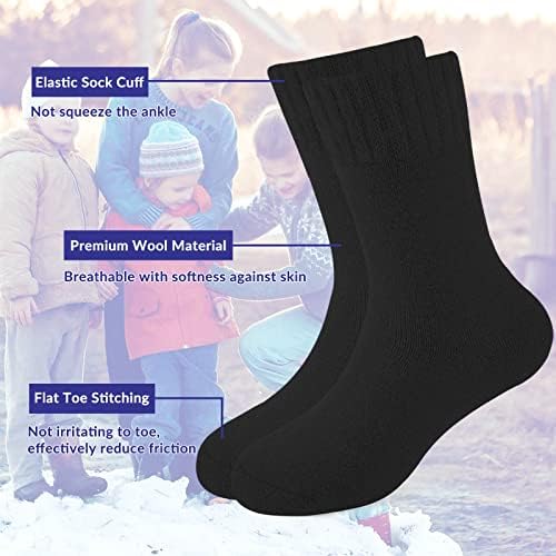 Witwot Детски Вълнени Чорапи Минерални Топли Ботуши Экипажные Чорапи за Малки Момчета И Момичета