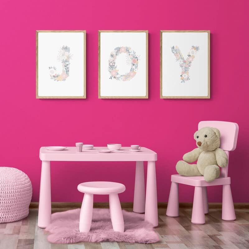 ВОТРОН Цветни Букви от Азбуката Стенно Изкуство Платно Плакати И Щампи За Розово Декор на Детска Стая Интериор на