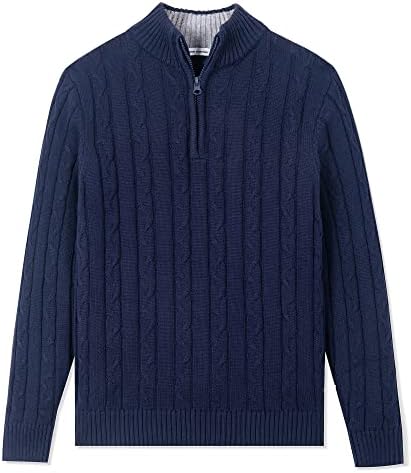 Essentials Случайни Пуловер с Дълги Ръкави с Цип 1/4 за Момчета
