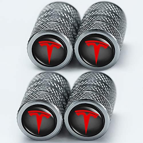 4 Бр. Капачки за вентили гуми, Капачки за състав клапан за Tesla, Модел 3, Модел Y, Модел X, Модел S, Въздушни