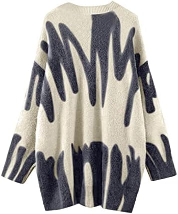 UOFOCO Оборудвана Пуловер с дълъг ръкав за жени, Бизнес Нагънат Блузи от Полиестер, Зимна Туника с кръгло деколте, Уютни