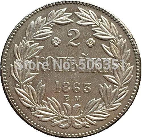 Руснаците никелови монети 2 стотинка 1863 Копие 28,5 мм за Домашен интериор на Офис
