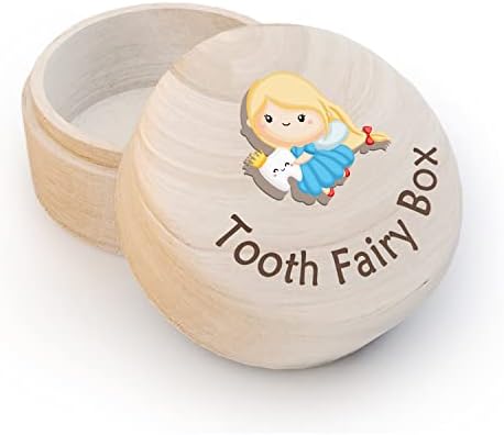 Скоростна Феята на Зъбките Azbuk за деца, Дървена Кутия за малки Приказни Зъби и 3D Зъб, За Съхранение на Загубени Зъби за