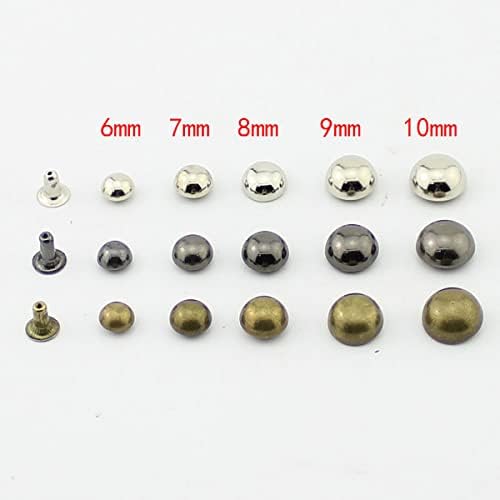 Gift_Source 100 Комплекта Копчета с кръгла Глава 6 мм, с форма на гъба Нитове, Нитове за Бродерия, Метални Куполна
