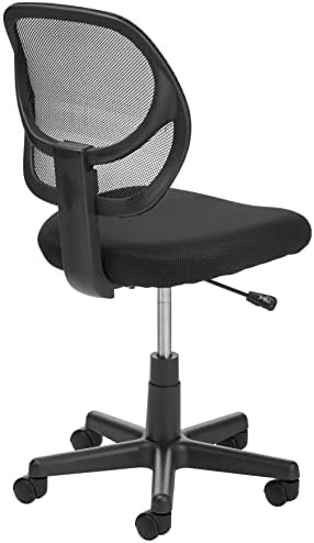 Basics, компютърна офис стол с ниска облегалка, осеян мрежа, регулируем, въртящ се, черен