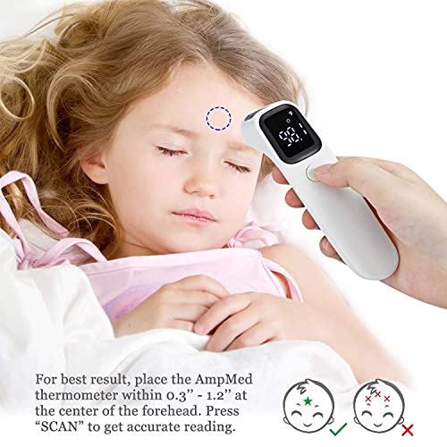 Комплект Безконтактен инфрачервен термометър за възрастни, Безконтактен Термометър за челото на възрастен.