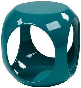 Мебели за дома ОСП, траен гланц маса с акцент под формата на куб, синьо