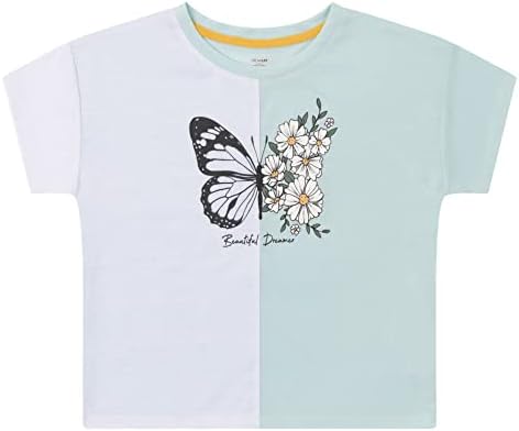 Пижамный комплект за тийнейджъри US Angels Dreamlife за момичета, Супер Мек комплект от 2 теми, тениска с къс ръкав и къси