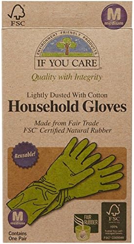 Ако те е грижа за домакинството на латексови ръкавици, сертифицирани по FSC, Средно тегло 1 карат