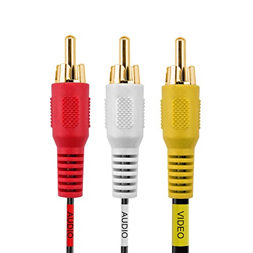 Cmple - 3-RCA Композитен Аудио-видео кабел A/V AV Златен цвят - 3 метра