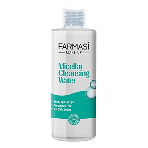 Мицеллярная Почистваща вода FARMASi Makeup, почистващо средство за лице и грим, Почиства и овлажнява кожата, Нежно