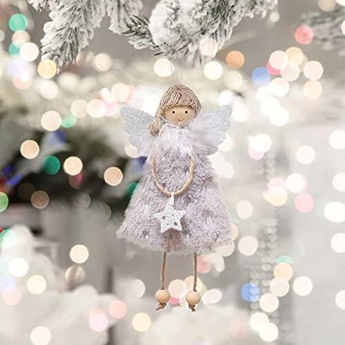 Коледен Ангел Кукла Висулка Коледен Ангел Момиче Кукла Висулка Ангел Украса за Коледната Елха Коледен Ангел Хартиени