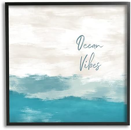 Stupell Industries Ocean Vibes Цитат Абстрактна картина Облачное море, дизайн на Линда Уудс