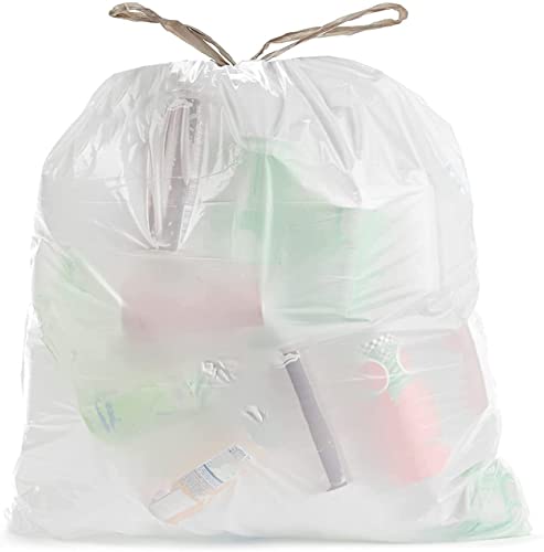 Алуминиеви и Пластмасови Кухненски Торби за боклук с обем 33 литра, обем 1 MILS Черен на цвят, с завязками
