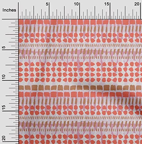 oneOone Вискозный трикотаж Оранжева кърпа, за капитониране на точки, плат за шиене с принтом ширина 60 см-на 6,069