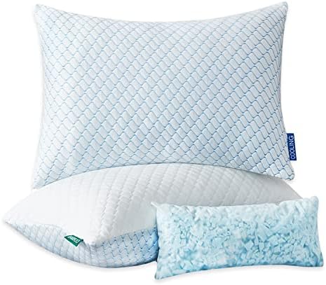 Охлаждащи възглавници за спане, 2 смачкани възглавници от пяна с памет ефект - Регулируеми възглавници, Комплект