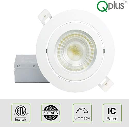 QPLUS 6-Инчов вградените led лампи, на тънките спирането, 13 W (= 100 W), 1050 лумена, с регулируема яркост,
