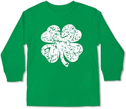 Детска тениска Унисекс BesserBay по темата на Деня на Свети Патрик с дълъг ръкав, Мек Памучен Ирландската Зелена Тениска 1-10