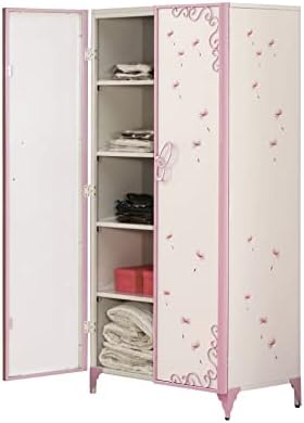 Шкаф ACME Furniture Priya II, бял и светло лилаво