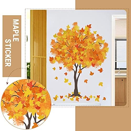 Есенни Стикери за Стена с изображение на Дърво, Кленовое Дърво, Стикери за украса на Стени, Сусальное Растение,