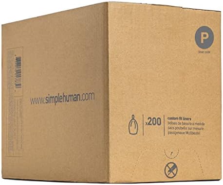 simplehuman Code P, Специално подбрани торби за боклук с завязками в опаковки-дозаторах, 30 литра, бели 200 обшивки