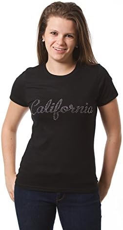 Женска тениска California, Нов, Сувенирни Фланелки, Декоративен Дизайн С Кристали