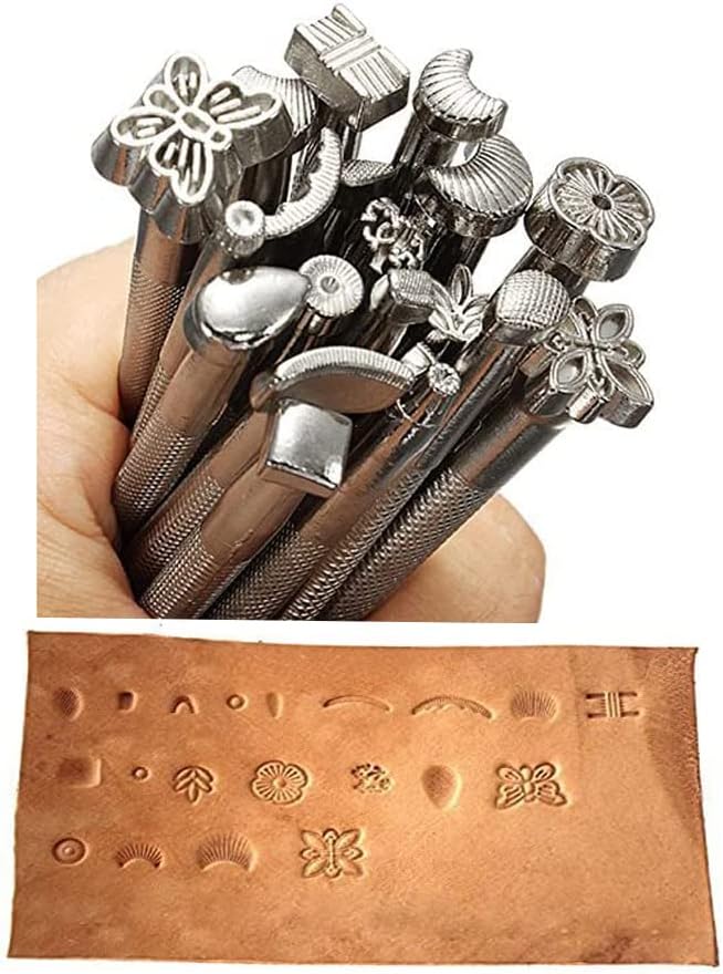 Предусилвател 20 бр САМ Кожен Работно Седлото Инструменти За Производство на Кожени Печати LeatherCraft T