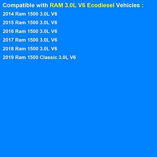 Горивния филтър, Замени 68235275AB, 68235275AA Съвместим с Ram Ecodiesel V6 3.0 L - 2014 2015 2017 2018 Ram 1500, 2019