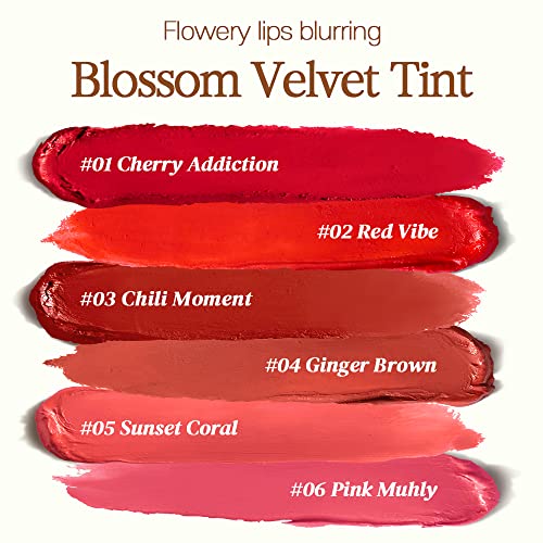 Тинт за устни Bouquet Garni Blursome Velvet Розово Muhly - Трайна водоустойчива корейска козметика за грим на устните
