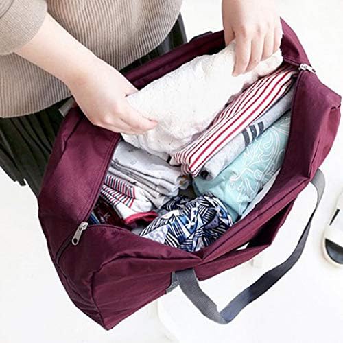 Сгъваема чанта с Голям Капацитет, по-Лека Пътна чанта за пътуване, Чанти за една нощ в седмицата, 18,90 × 12,60 × 6,30