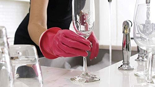 Ръкавици за почистване на водоблоков Casabella Premium - 6 двойки (12 ръкавици) Розово - (малка)