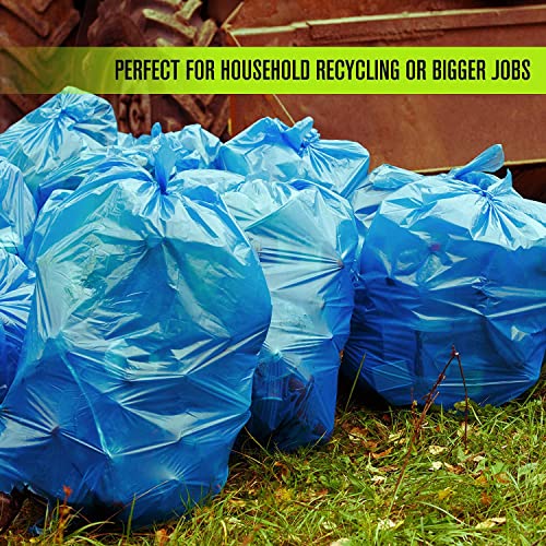 Пластмасови чували за боклук Aluf обем 12-16 литра 1,2 MILS (екв) Син индустриална здравина - 24 x 31 - Пакет 250