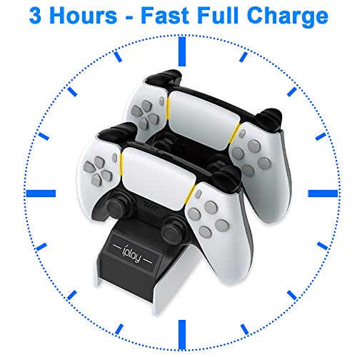 Зарядно устройство за контролер Джосо за PS5, Бързо Зарядно устройство с две Контролери, Поставка за зареждане,