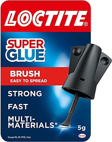 Loctite Super Лепило Brush On, Лепило с четка-апликатор, Быстросохнущий прозрачно лепило за метал, пластмаса