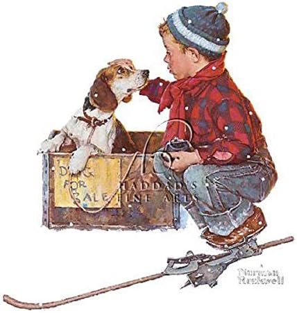 Момче среща кучето си Норман Рокуэлла, Арт Постер на серия Момче и кучето му 11 x14