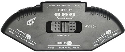 Caxico 3-Лентов ключ Аудио/ видео RCA /Скоростна-сплитер и AV-пач-кабел за свързване на 3 RCA изходни устройства