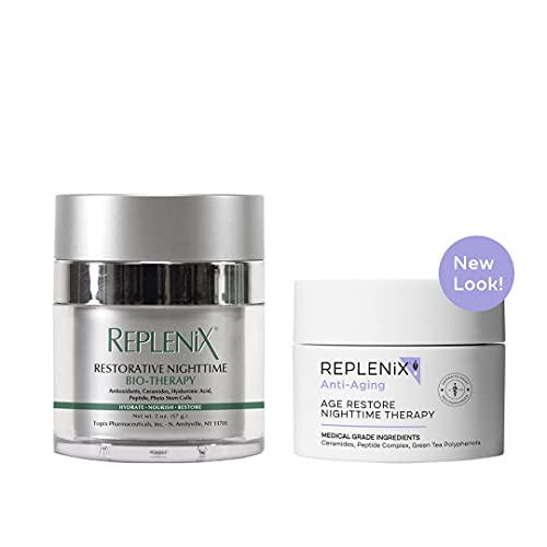 Replenix Age Restore Nighttime Терапия - анти-ейдж Нощен крем – Медицински Пептид Овлажняващ крем със Зелен чай – Стягащ крем