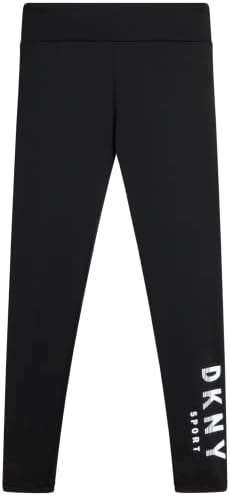 Гамаши DKNY Girls Active - Спортни Ластични панталони за йога от Ликра с висока талия (2 опаковки)
