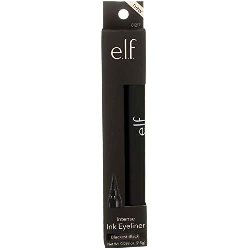 Очна линия Intense Ink - Чернейшая черна от e.l.f. за жените - 0,088 унция молив за очи - (опаковка от 2 броя)