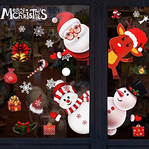 ONDY весела Коледа, Стикери За Декорация стъклен Прозорец с Колани, 2023, Ново Празнично Преносимо Рокля, направи