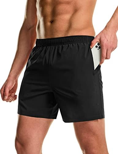 Мъжки къси Панталони за Активно Бягане TSLA, Шорти за тренировки, бързо съхнещи, Спортни къси Панталони за фитнес зала с