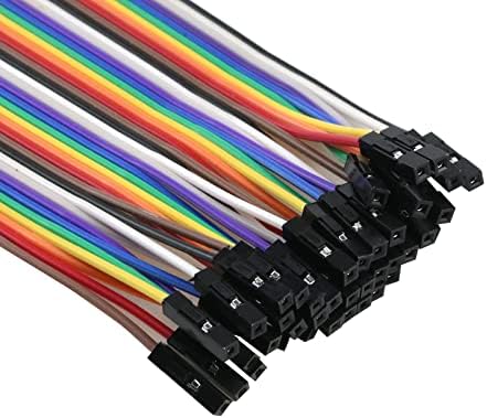 Antrader 40 Пинов 20 См Многоцветен кабел от контакта към електрическата мрежа (F/F) за Raspberry Pi