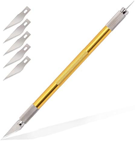 FOSHIO Пин Pen Винил Инструмент за Плевене 2 в 1 Арт Дръжка на Нож, Остър Занаятчийски Нож За Плевене Въздушен Габър