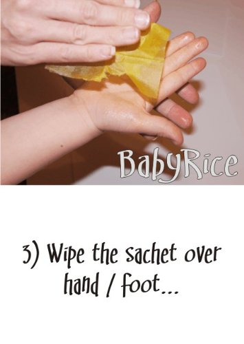 Набор от BabyRice за детски кошари и печат на краката в матирана купа рамка / Бяло определяне на 3 дупки / черни отпечатъци